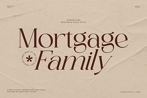 Mortgage Family Serif Font, a Serif Font by Graphicxell