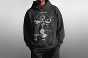 Oversized Men's Hoodie Mockup, a Hoody Mockup by Design Squad (Thumbnail 4 of 4)