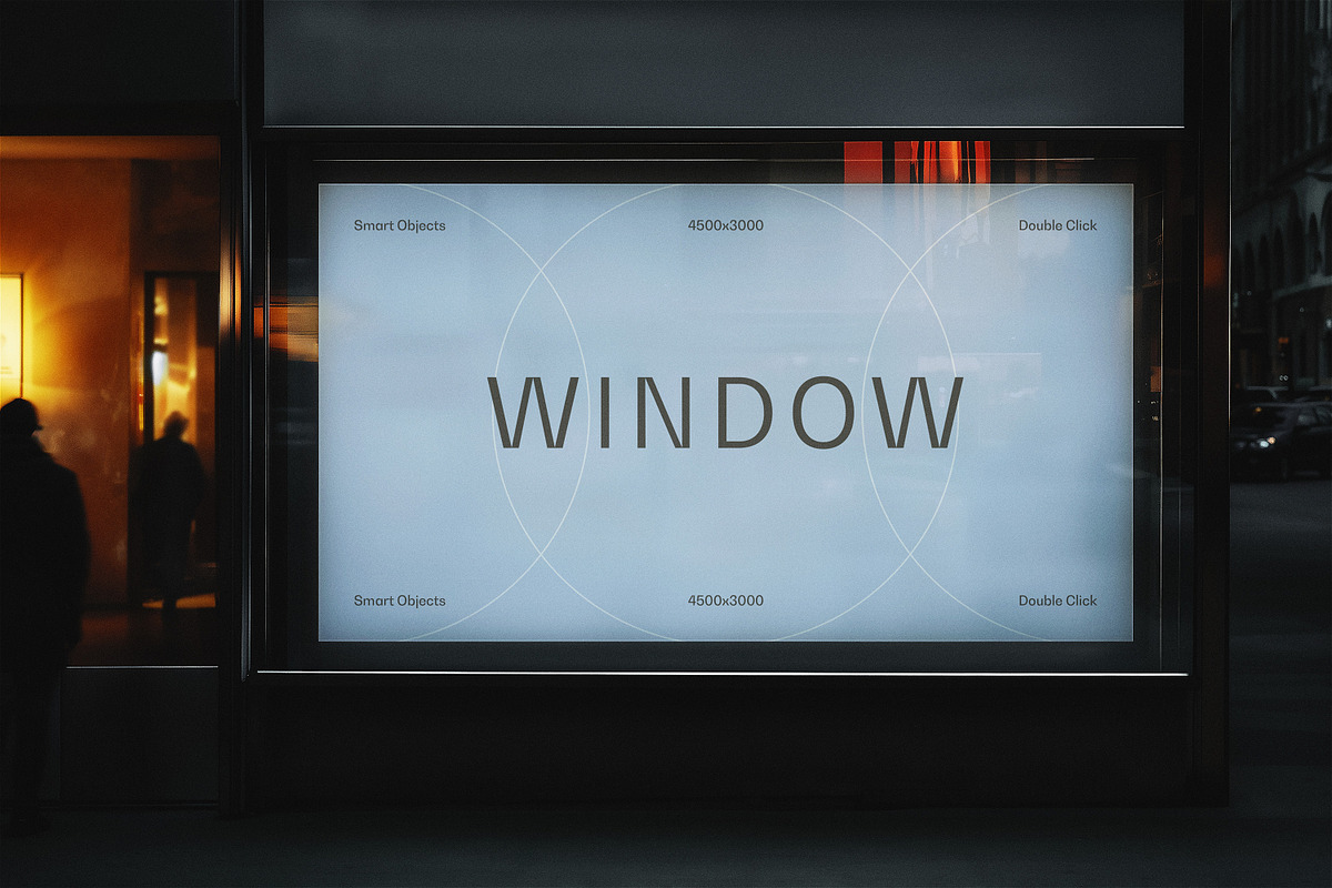 Shop Window Poster Mockup, a Product Mockup by Design Squad (Photo 1 of 3)
