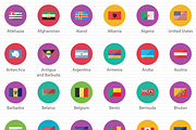 249 Countries Flags in The World, a Graphic by VectorCam (Thumbnail 1 of 3)