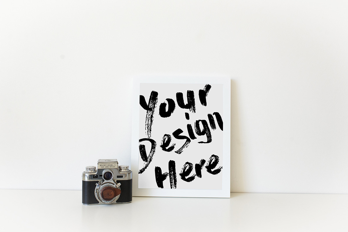 White Frame Mockup 8x10 Template, a Print Template by Pretty Techie