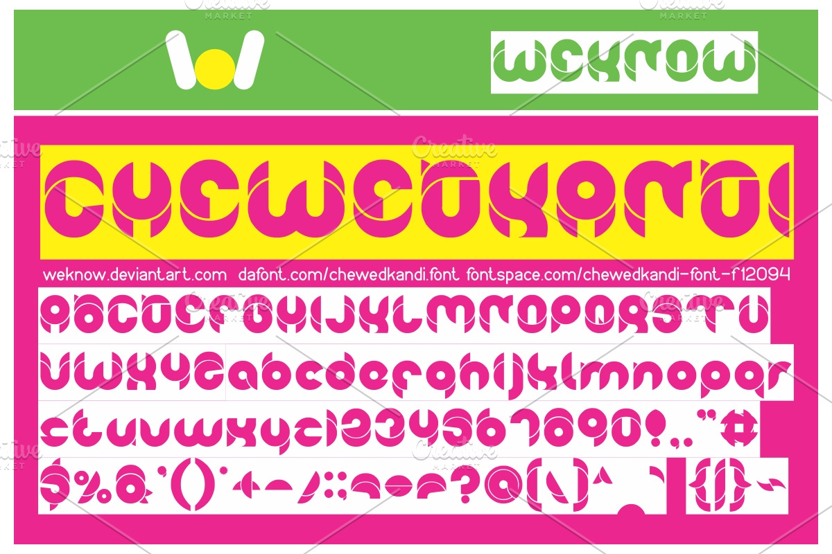 chewedkandi font preview 3