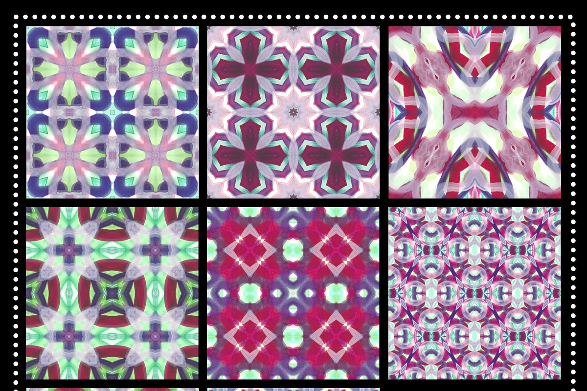Retro Abstract Watercolor Patterns, a Pattern Graphic by Gen Aumonier (Photo 2 of 7)