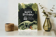 Dinosaur Birthday Invite, an Invitation Template by Sunny Jar Designs (Thumbnail 3 of 4)