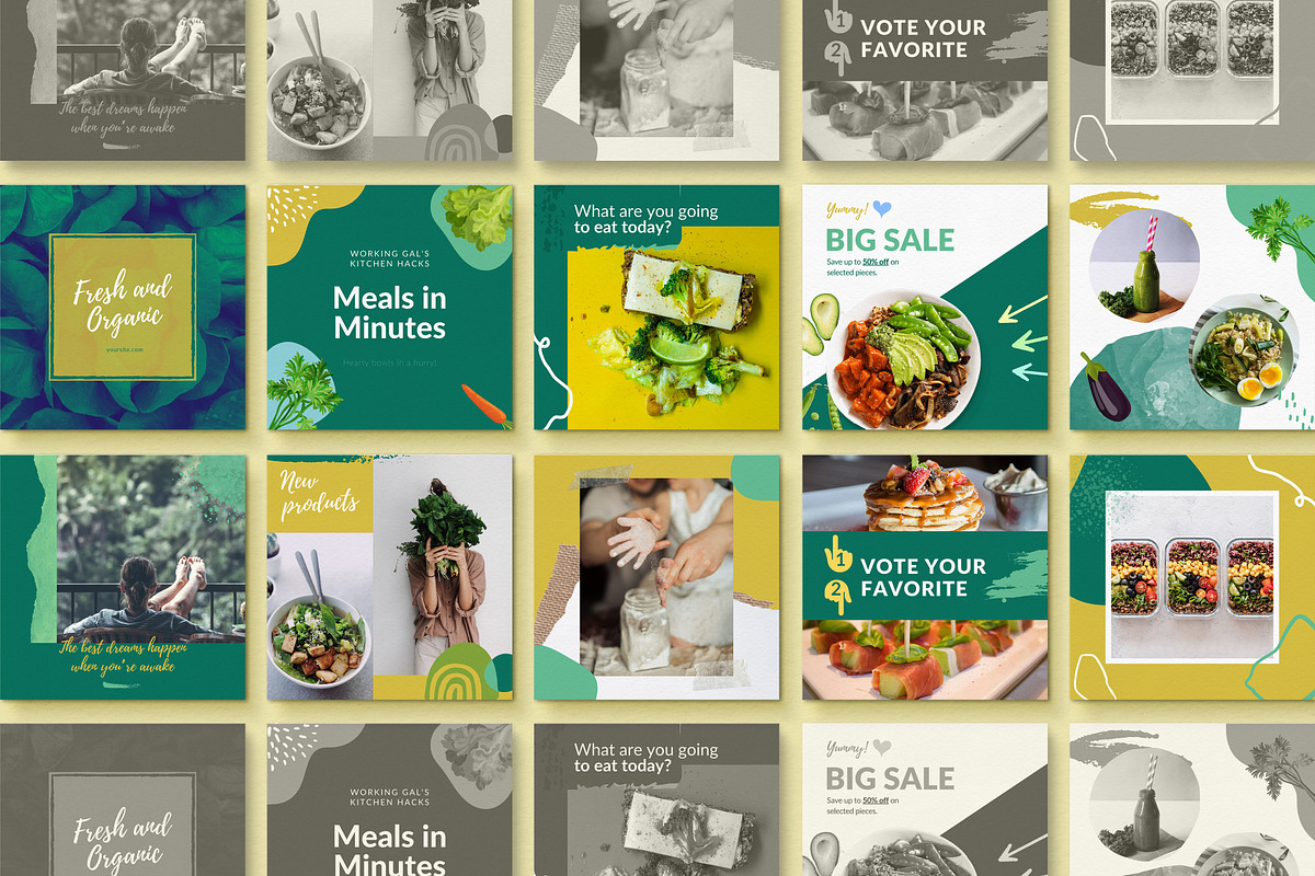 Chef Instagram Templates for Canva, a Social Media Template by Sakura Digitals (Photo 3 of 5)