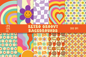Retro Groovy Backgrounds