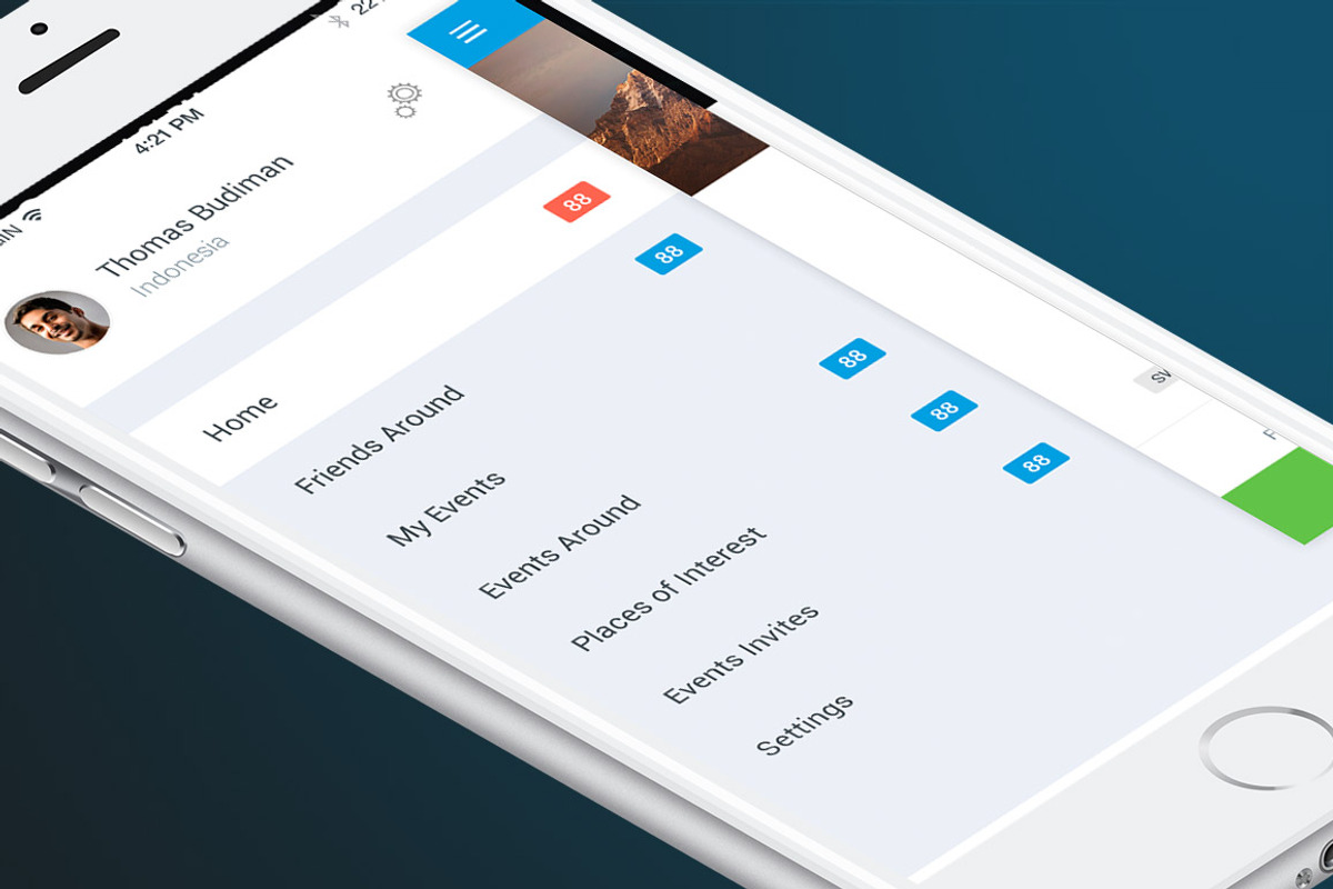 Place Tracker App, an iPhone Mockup by Made by Rheon (Photo 2 of 5)