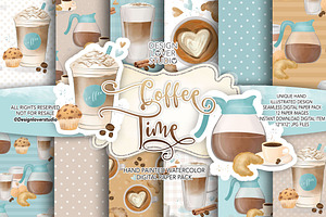 Coffee Time digital papers