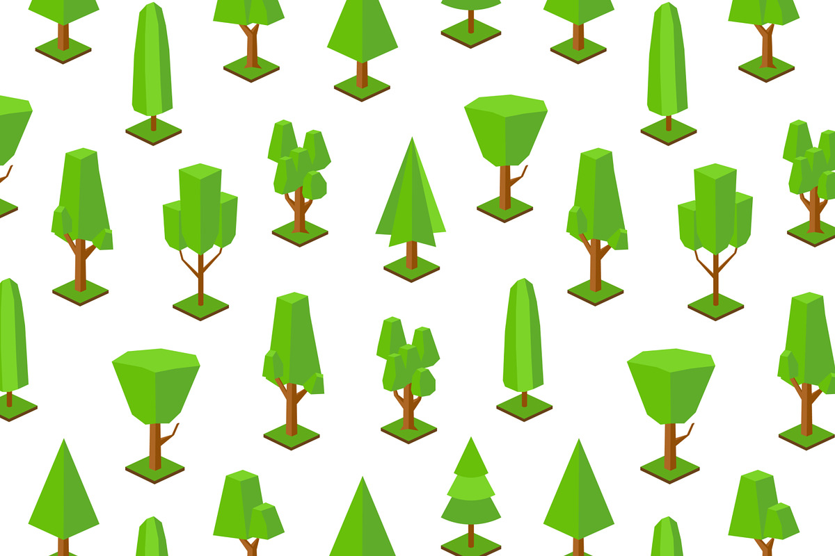 Isometric trees set, a Decorative Illustration by Good Studio (Photo 4 of 5)