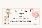Watercolor Cute Baby Safari Animals, a Seasonal Illustration by Designworld (Thumbnail 3 of 10)