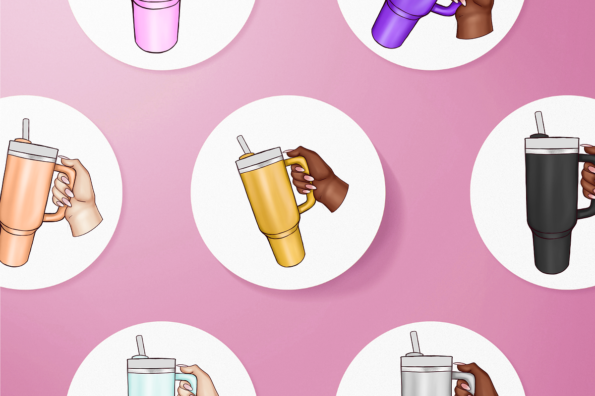 Tumbler Clipart set, an Object Illustration by The GG Shop (Photo 4 of 6)
