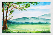 Spring Landscapes. Watercolor., an Illustration by AlexGreenArt (Thumbnail 8 of 13)