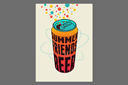 Summer Beer retro vector poster set, a Food Illustration by PoPaShop (Thumbnail 9 of 12)