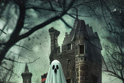 Haunted Halloween Backgrounds, a Seasonal Illustration by pictures for you (Thumbnail 11 of 17)