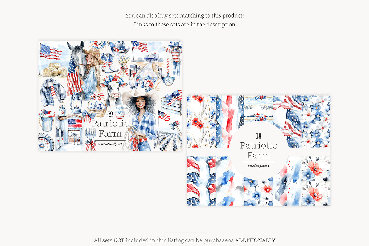4th of July Paper Pattern | Patrioti, a Pattern Graphic by GlamArtZhanna (Photo 2 of 4)