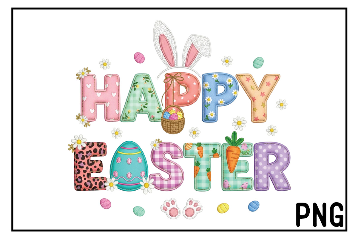 Latch Yarn Happy Easter Png, an Illustration by Black Bird Studio (Photo 1 of 3)