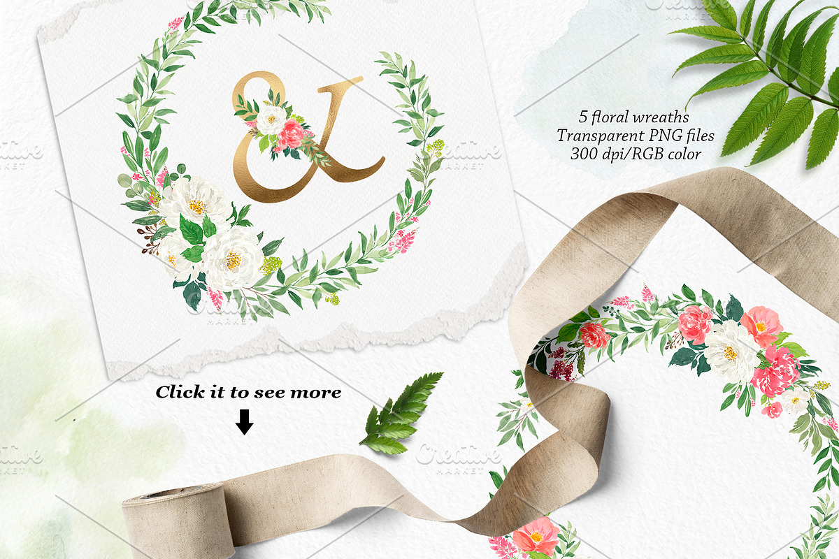 Watercolor Floral Graphic Set, an Illustration by Elly Studio (Photo 6 of 10)