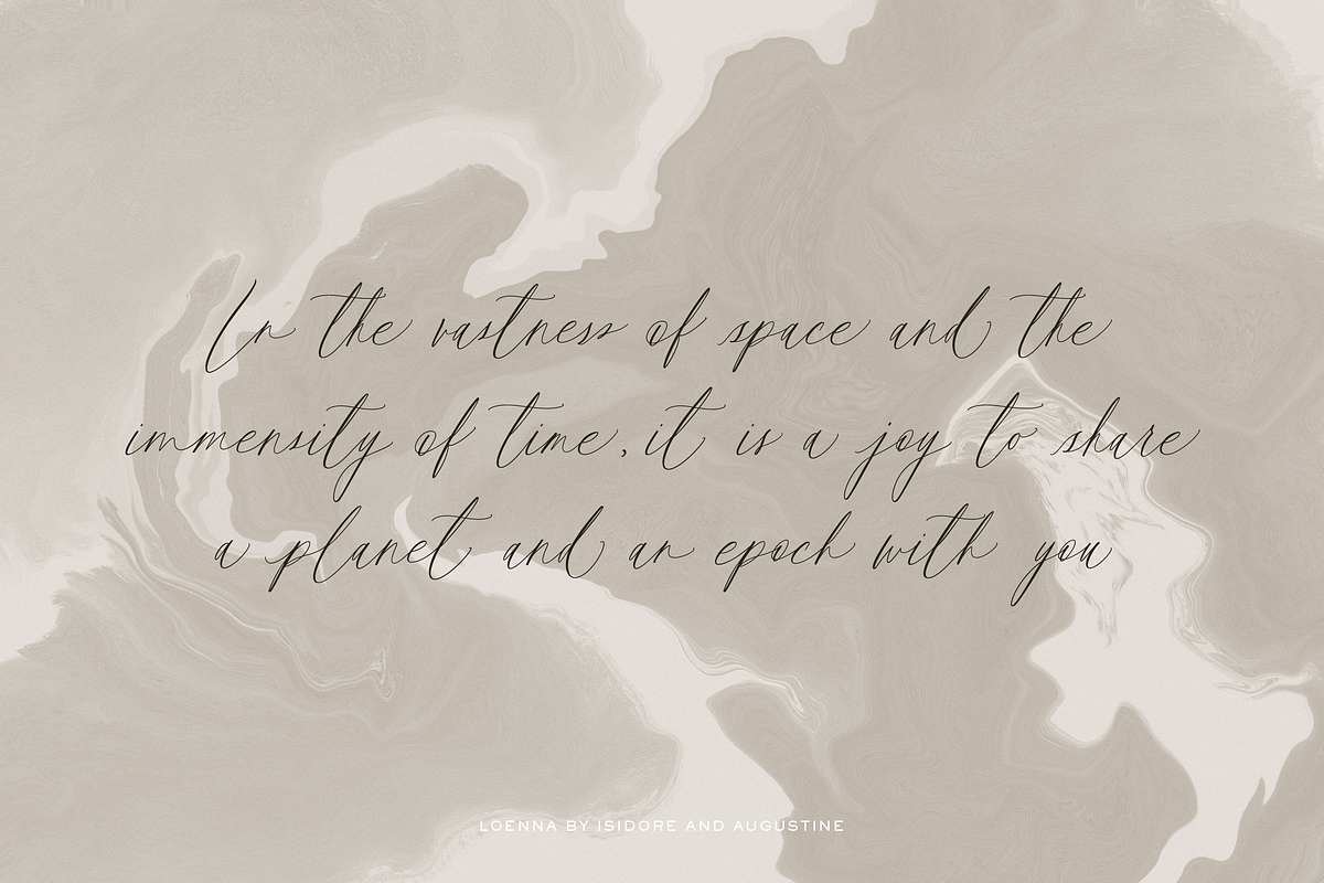 Loenna - Calligraphy Font, a Script Font by Isidore & Augustine (Photo 5 of 5)
