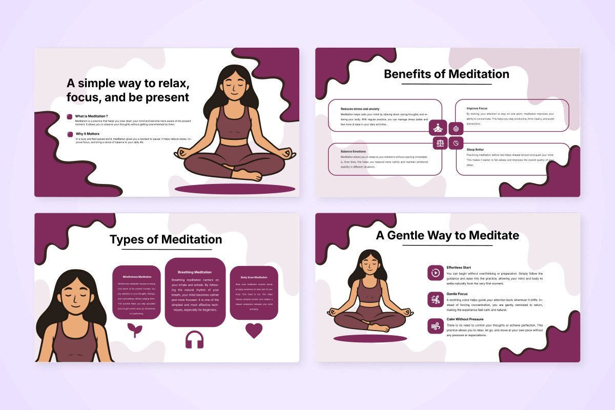 Mindfulness & Breathing Infographic, a Work Illustration by trabaskriya (Photo 4 of 5)