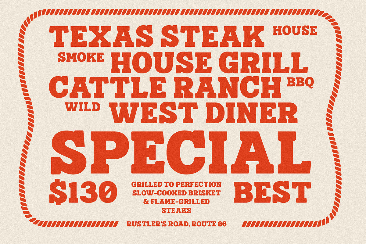 Hiqual – Western Vintage Font, a Slab Serif Font by Invasi Studio (Photo 2 of 12)