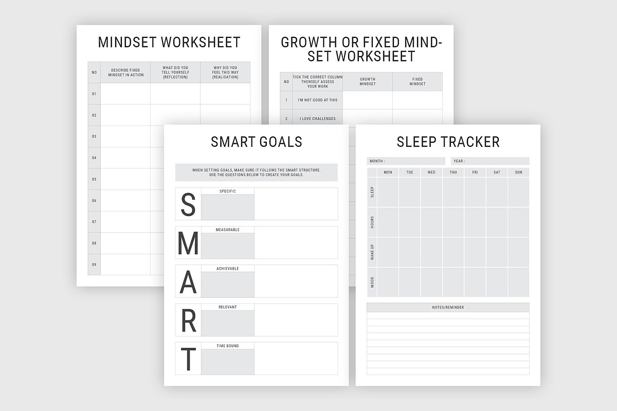 Life Self Help Planners InDesign, a Stationery Template by MNT-Creator (Photo 5 of 10)