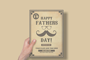 Father's Day Retro Poster Template