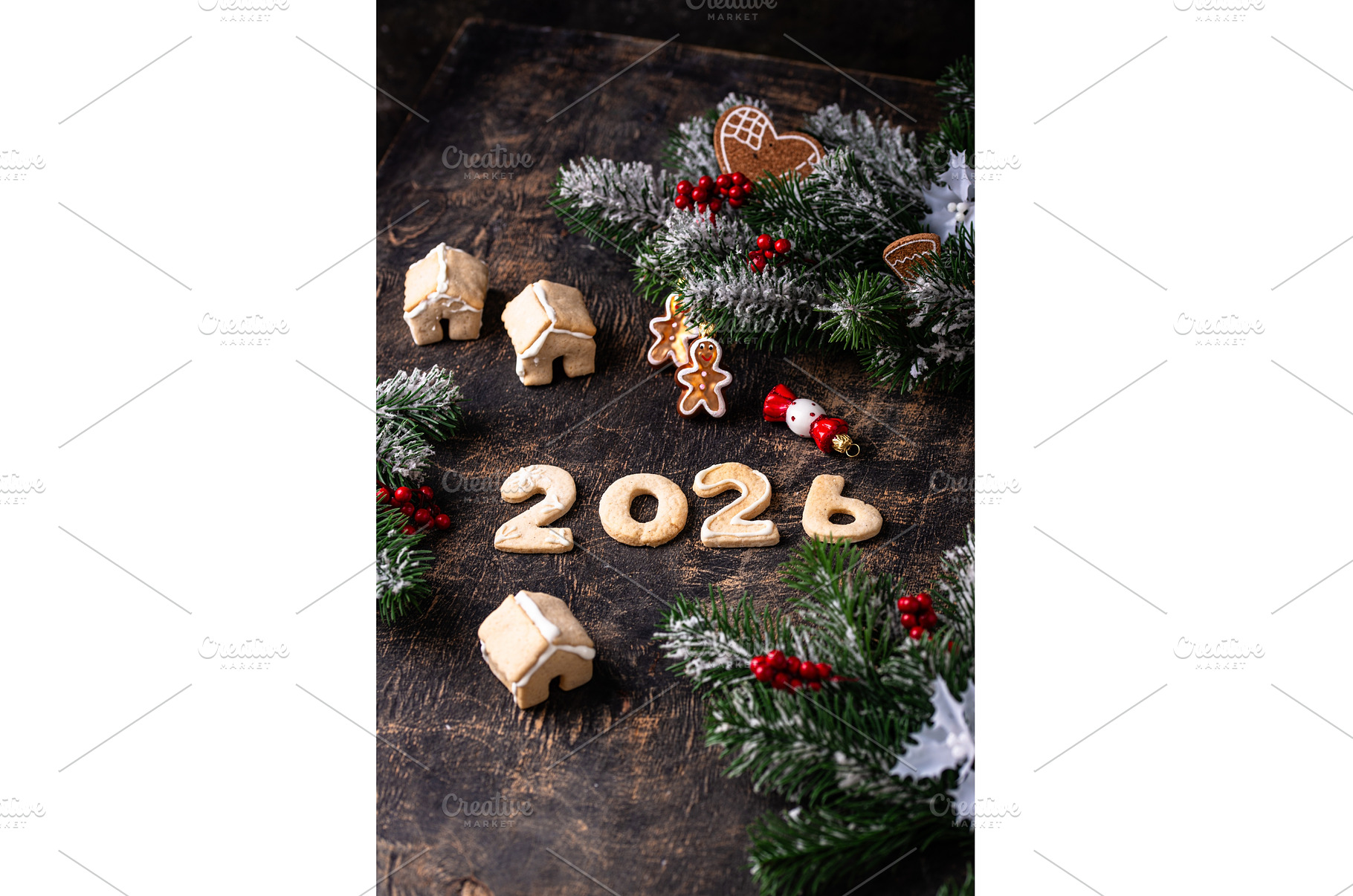 Festive New Year's cookies in the, a Holiday Photo by Yulia Furman