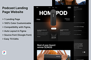 Podcast Landing Page Design, a Landing Page Template by UiDex (Thumbnail 1 of 4)