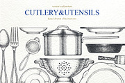 Cutlery Utensils Vector Illustration, a Food Illustration by Lubov Illustrations Shop (Thumbnail 1 of 7)