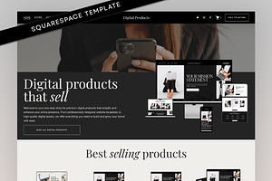 Luxury Digital Products Website, a Squarespace Template by Template Twist Shop