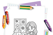 Christmas Stress Relief Book Pages, an Illustration by one-touch (Thumbnail 6 of 7)