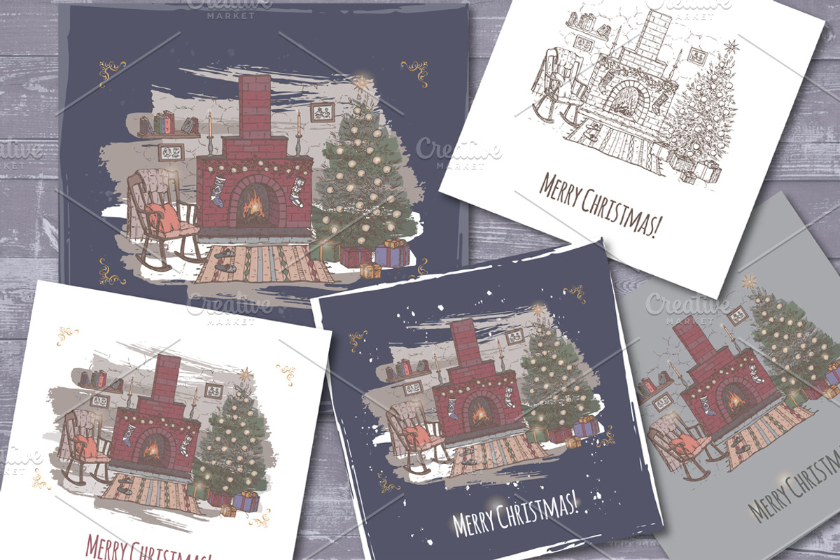 50% OFF Vintage Christmas collection, a Decorative Illustration by Quetzal Art (Photo 6 of 8)