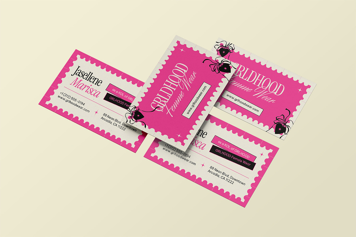 GRLHood - Business Card, a Business Card Template by StreaksideStd (Photo 2 of 3)