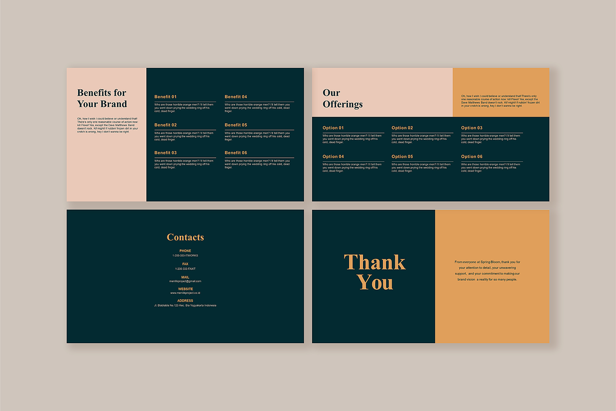 Spring Bloom Presentation Template, a Presentation Template by VectorKiss GraphicsSupply (Photo 7 of 9)