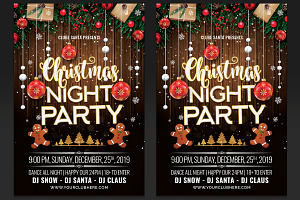 Christmas Night Party Flyer Template