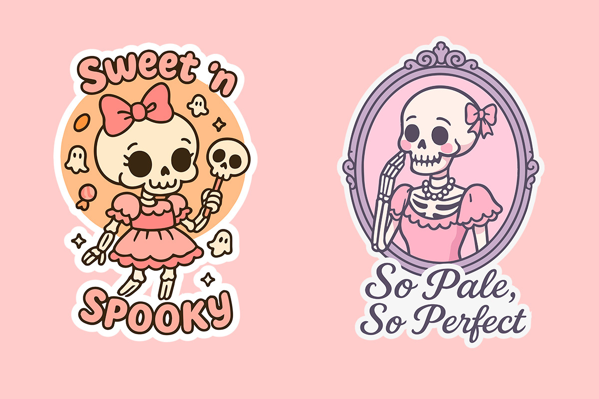 Coquette Skeletons Halloween SVG PNG, an Object Graphic by LaVika (Photo 7 of 13)