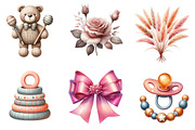 Boho baby watercolor clipart, an Illustration by CreationArt (Thumbnail 4 of 6)