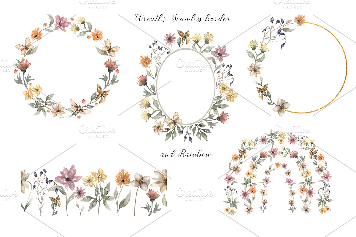 Watercolor Vintage Aesthetic, a Decorative Illustration by MayaNavits (Photo 5 of 15)