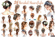 Beautiful Bridal Hairstyle Clipart, an Illustration by DreamCafeArt (Thumbnail 1 of 6)