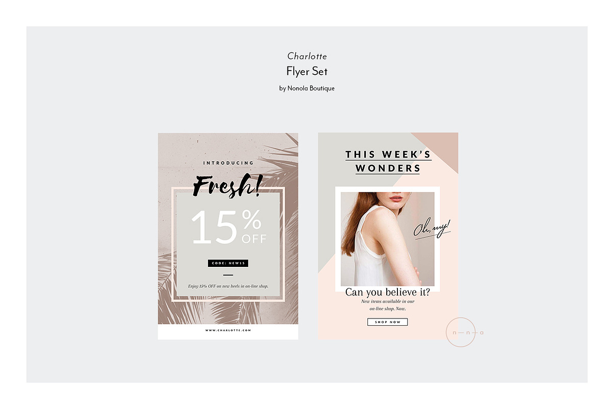 2 Newsletter Flyers • Charlotte, a Card Template by Nonola (Photo 4 of 4)