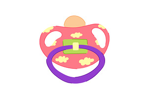 Suck Pacifier Baby Cartoon Vector