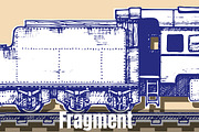 Vintage train, a Transportation Illustration by CatMadePattern (Thumbnail 4 of 4)