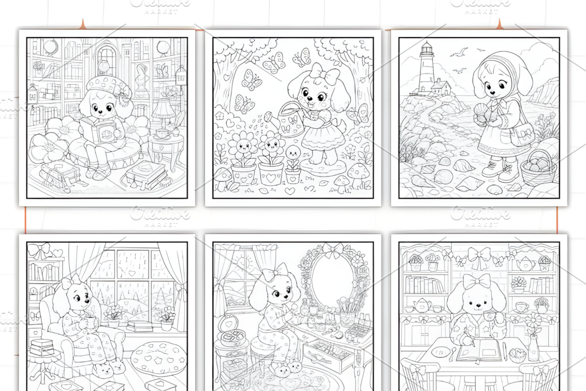 Cozy Introvert Girl Coloring Book, a Person Illustration by Design Station (Photo 7 of 7)
