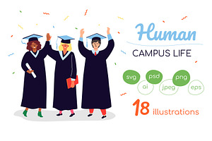 Human - Campus Life Illustrations