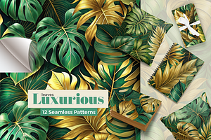 Luxurious Leaves Seamless Patterns