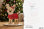 Christmas Reindeer Family SVG Bundle, a Decorative Illustration by svgocean (Thumbnail 7 of 13)