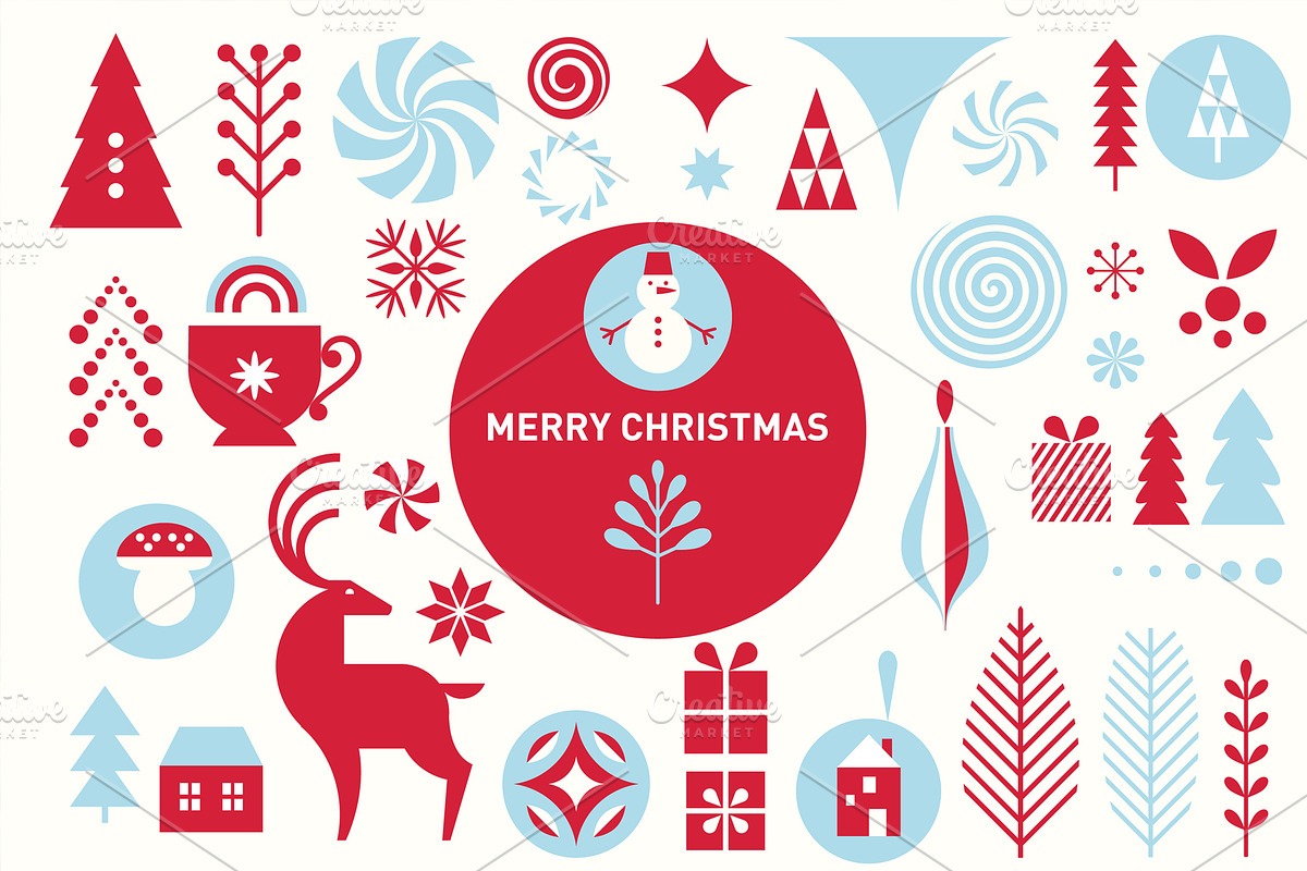 Modern Christmas Graphics & Cards, a Seasonal Illustration by lenlis (Photo 1 of 11)