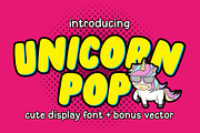 Unicorn Pop + Bonus Vector, a Font by figuree studio (Thumbnail 1 of 6)