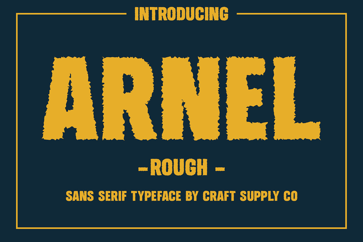 Arnel Rough, a Sans Serif Font by Craft Supply Co. (Photo 1 of 8)