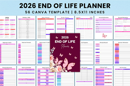 2026 End Of Life Planner For Canva, a Stationery Template by Shumaya